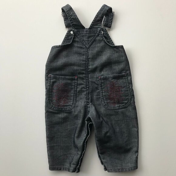 FREE w PURCHASE LAPIERRE COLLECTION boys girls skater toddler overalls 12-18 mo - Picture 2 of 7